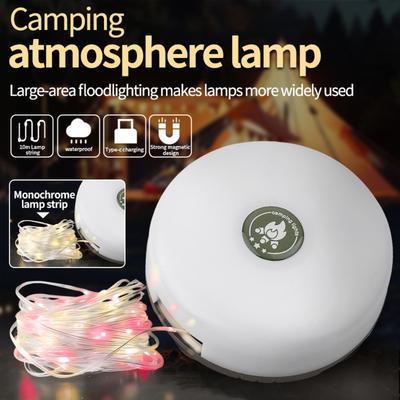4 In 1Quick Storage 32.8FT Rechargeable Indoor Outdoor Fairy Lights String with 8 Lighting Modes, Hanging Portable LED for Christmas Decor Patio Party