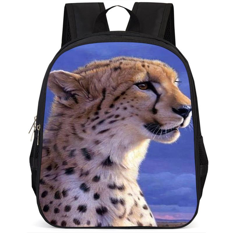 Spacious And Lightweight 15-inch 3d Leopard Backpack For School Kids
