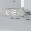 Minimalist Design Digital Wall Clock Silent Operation Nordic Style Alarm Clock Hanging Mount Temperature Date Display