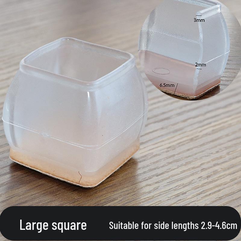 Non-slip Silent Chair Leg Covers: Thickened, Wear-Resistant Pads for Tables and Stools