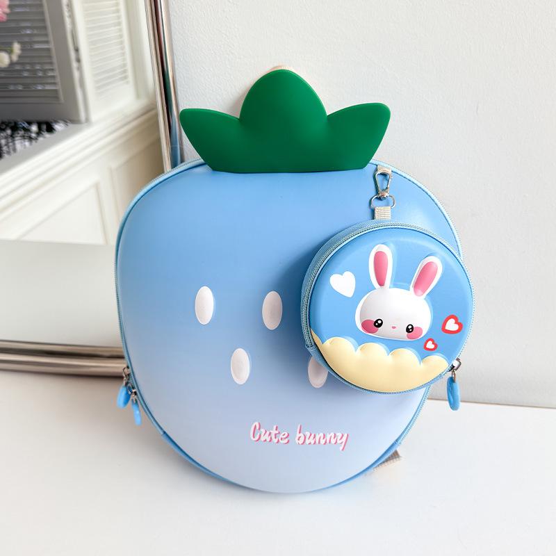 Cute Strawberry-shaped Eggshell Backpack for Children, A Casual and Fashionable Backpack for Boys and Girls