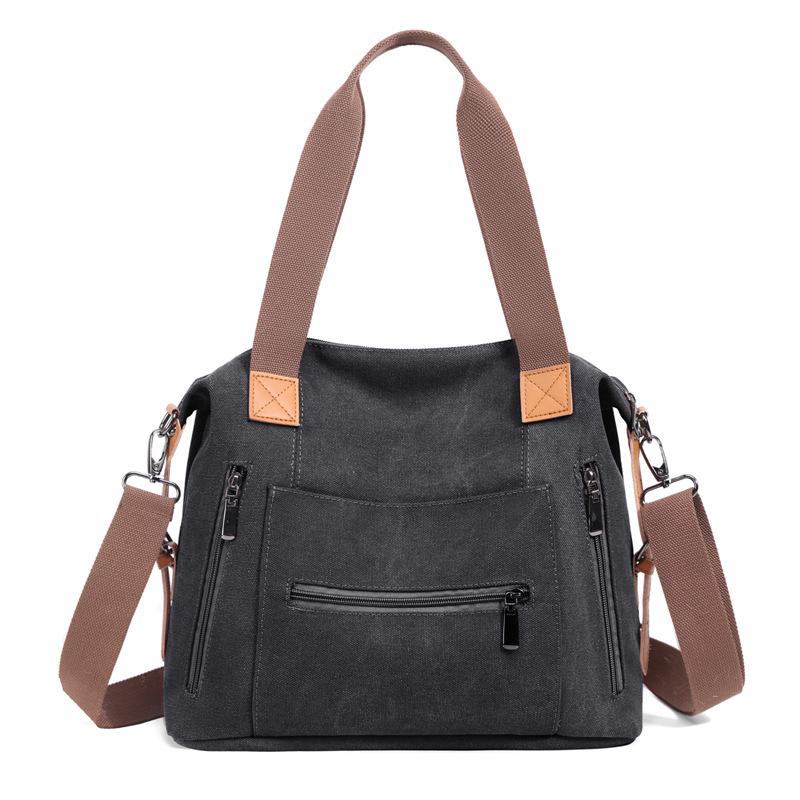 

Женская сумка, большая вместимость, сумка через плечо из холста, сумка-тоут серый