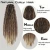 22inch Corn Wavy Long Ponytail Hair Extension Synthetic Wig Kinky Curly Thick Clip In Drawstring Ponytail Wrap On Hair Accessory