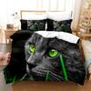 3D Cute Cat Print Bedding Set Lovely Animal Duvet Cover Microfiber Pet Quilt Cover With Pillowcases Twin Full For Kid Teen Girls