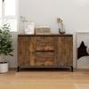 VidaXL Buffet Storage Cabinet Sideboard Living Room Interior Smoked Oak 102x35x70 815165