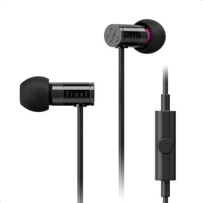 final E1000C Remote Work Earphones with Microphone and Controller (Black) FI-E1DPLBLC