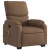 VidaXL Reclining Massage Armchair Brown Fabric 3204840