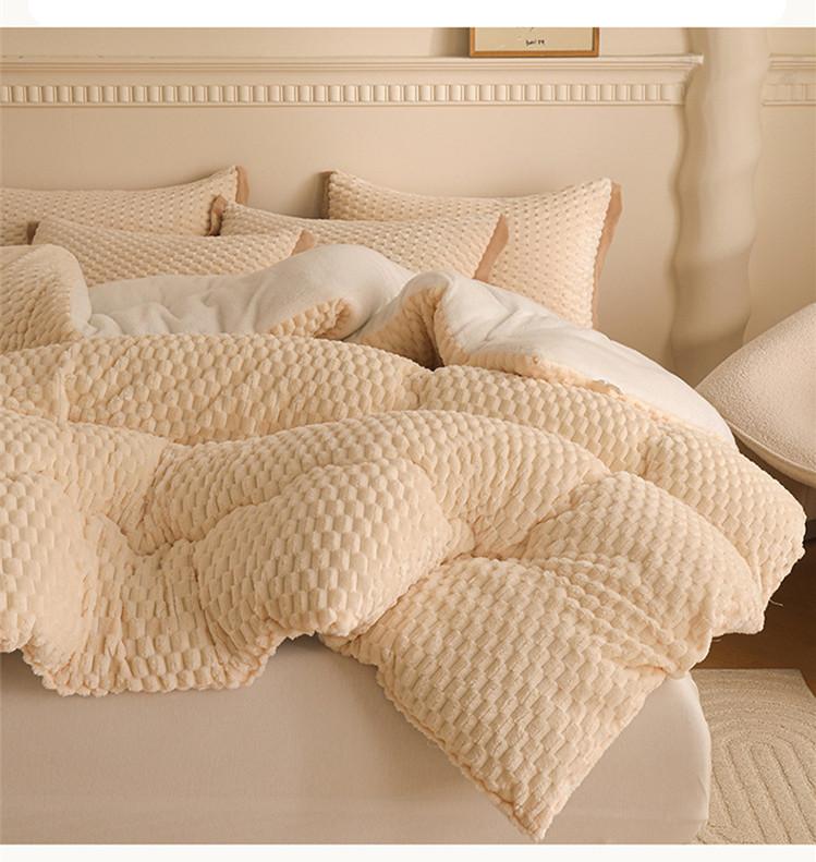 Soft and Warm Winter Quilt Comfortable Fleece Duvet Core for Bedding Cloud Comforter Autumn Blanket Double Queen Size