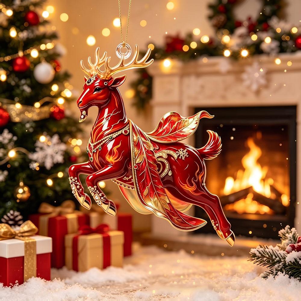 Galloping Goat Goat Pendant Shining Goat Bag Charm Goat Hanging Ornament Christmas Tree Ornament
