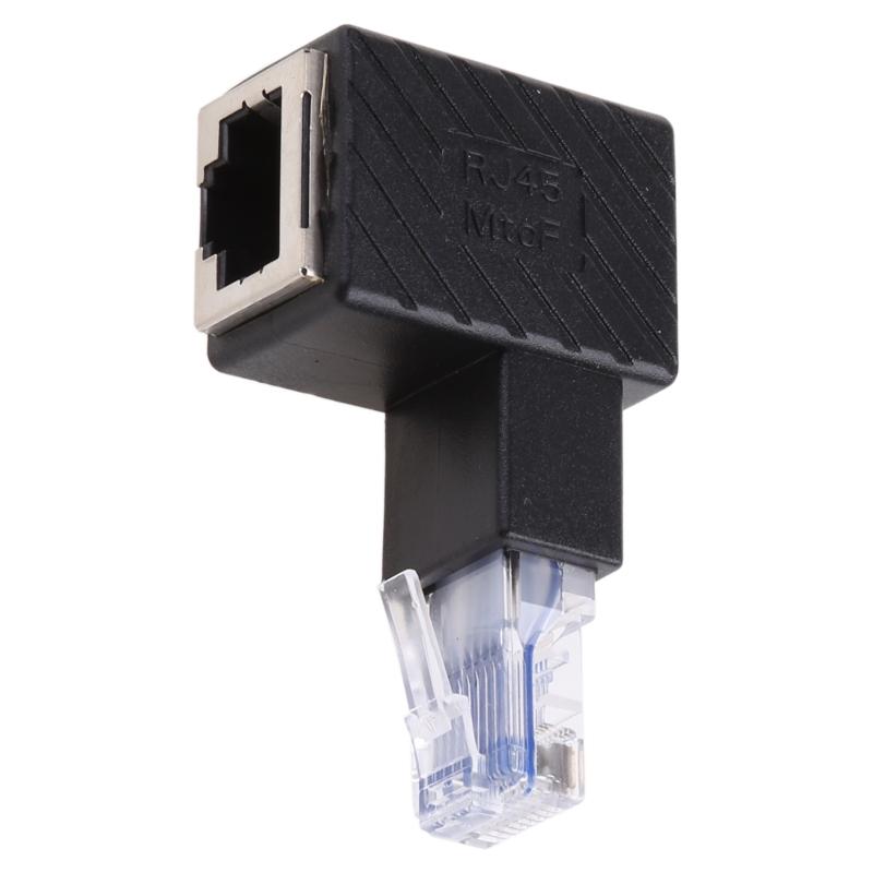 8P8C for cat 5e/6 Male to Female LAN Ethernet Adapter Up Down Left Rigth Angled 90 Degree Network Extension Crystal Head