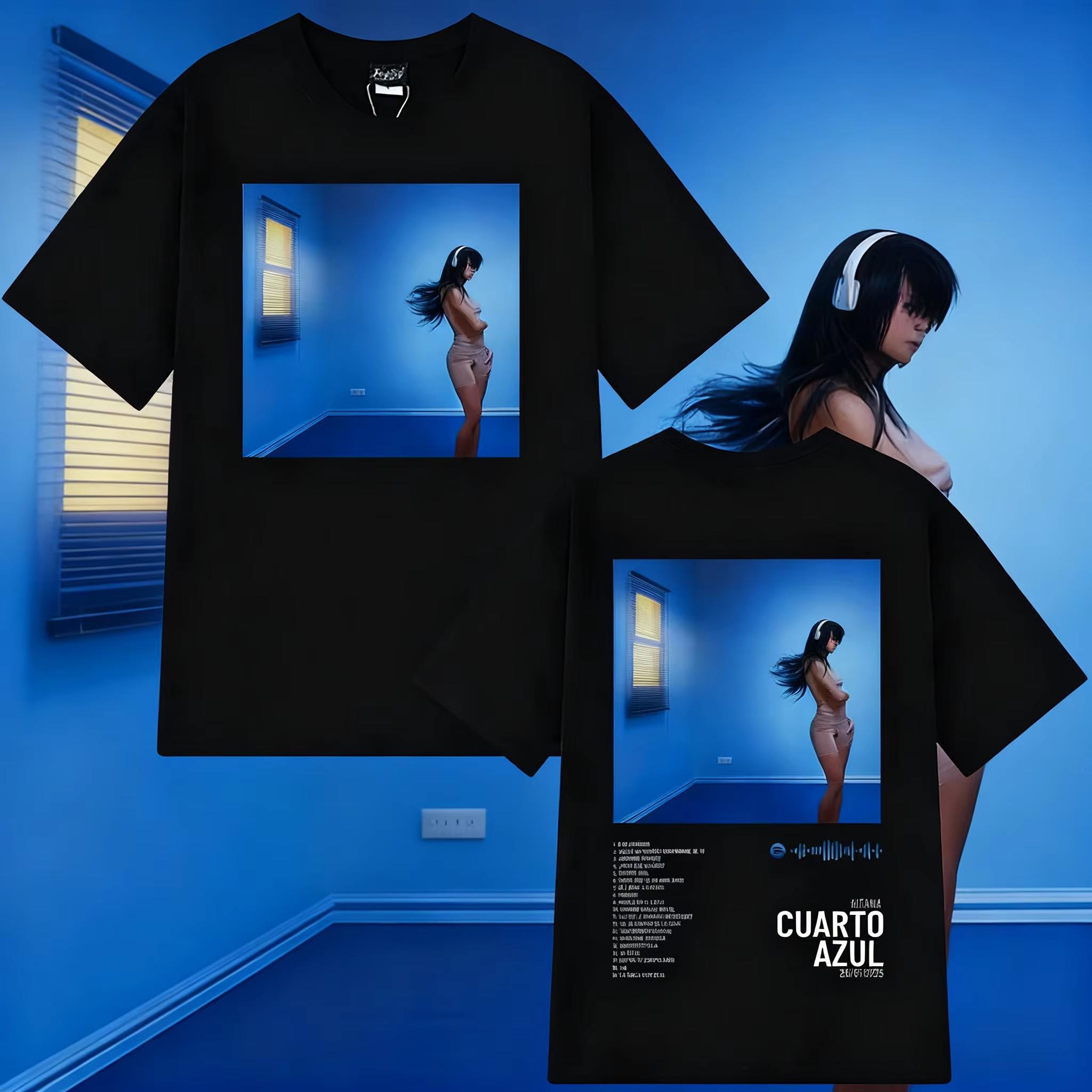 

Summer Aitana Cuarto Azul Album Graphic T Shirt Unisex Womens Cotton Printed Tshirt Harajuku Casual Y2k Tshirts S