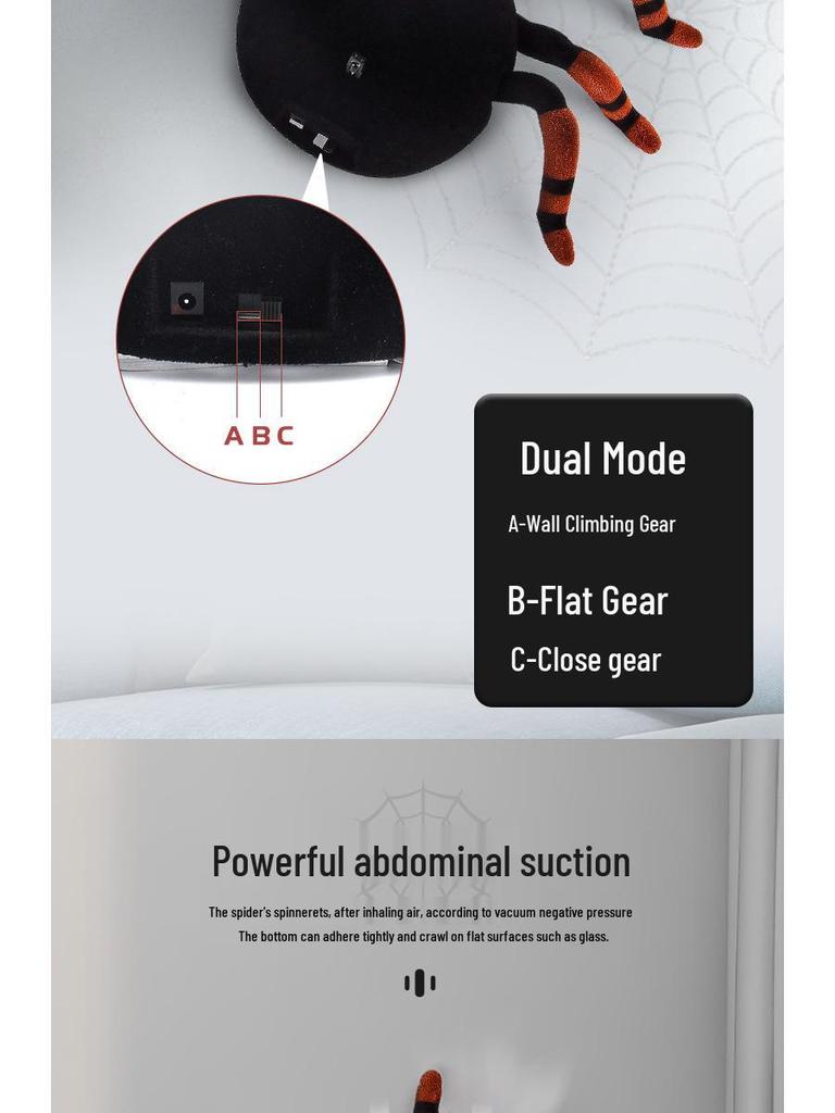 FY878 Wall-Climbing Spider RC Stunt Car with Lights - Halloween & Christmas Toy Gift