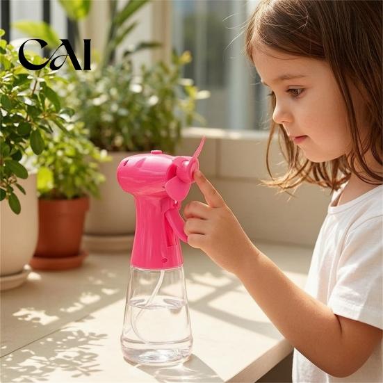Battery Powered Cooling Device Handheld Spray Fan, Portable Misting Fan with 400ml Water Tank, Summer Personal for Outdoor Travel Camping