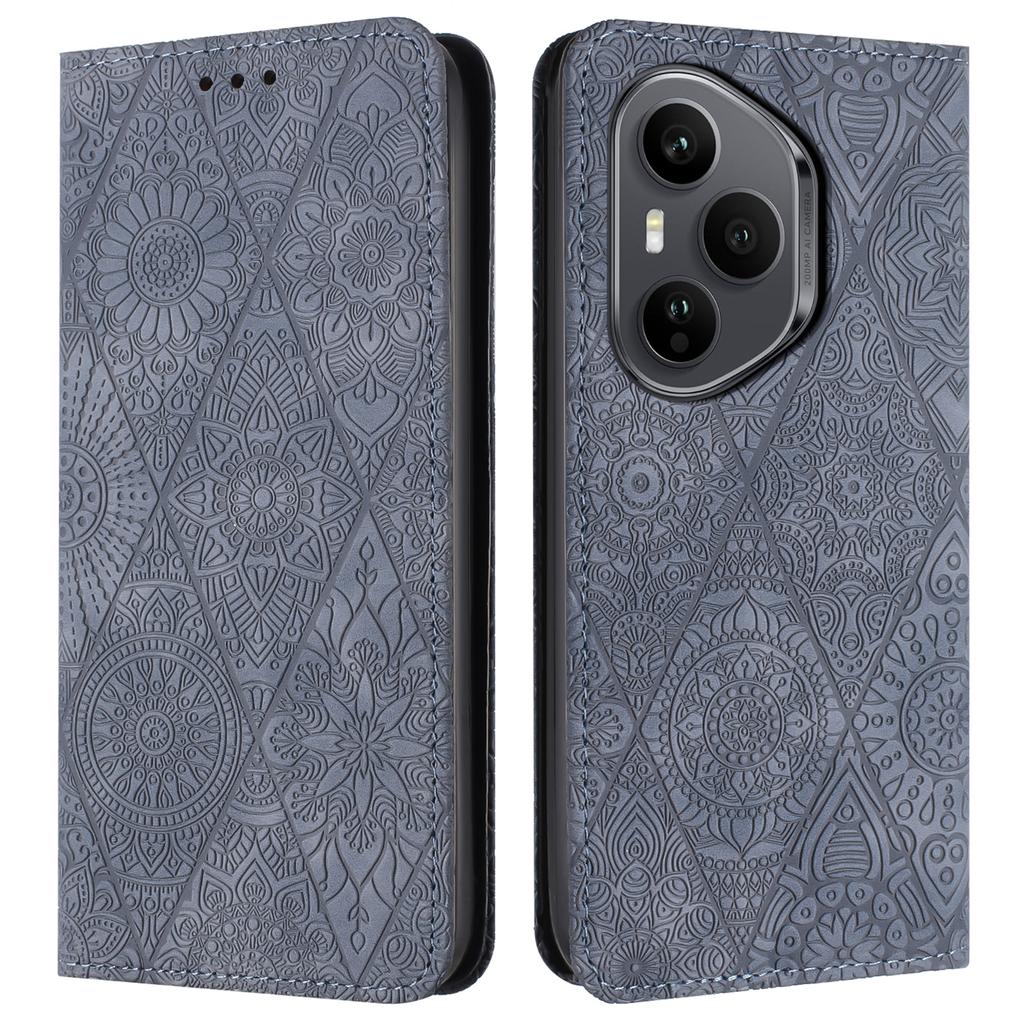 Dla Honor 400 Pro 5G (Światowy) Etui z nadrukiem kwiatowym, portfel, podstawka, skórzane etui na telefon