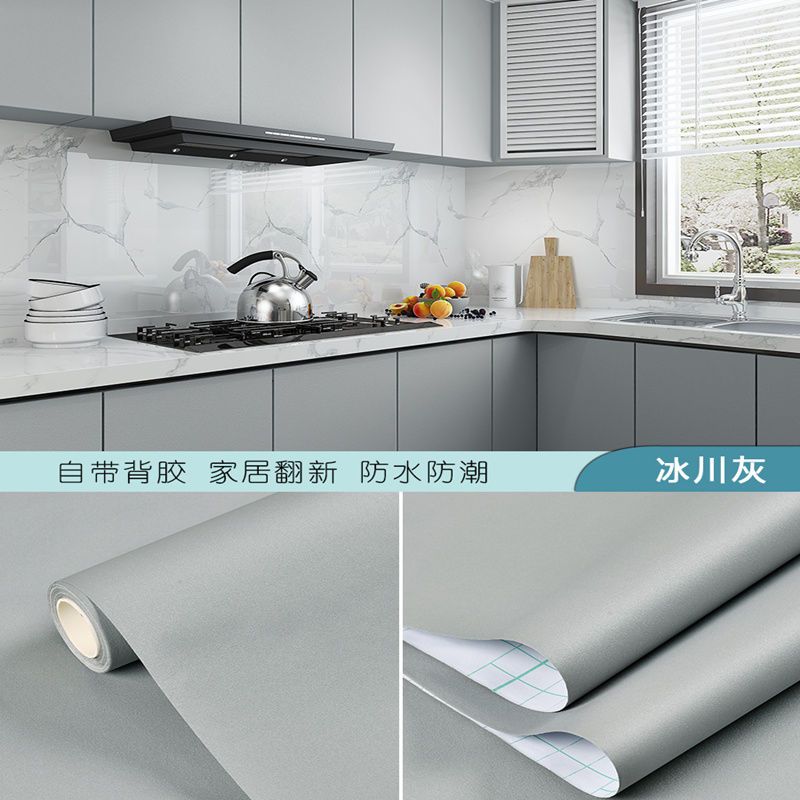 Kitchen Cabinets Stickers Cabinet Doors Desktop Furniture Renovation Waterproof Self-adhesive Wallpaper Moisture-proof Oil Proof