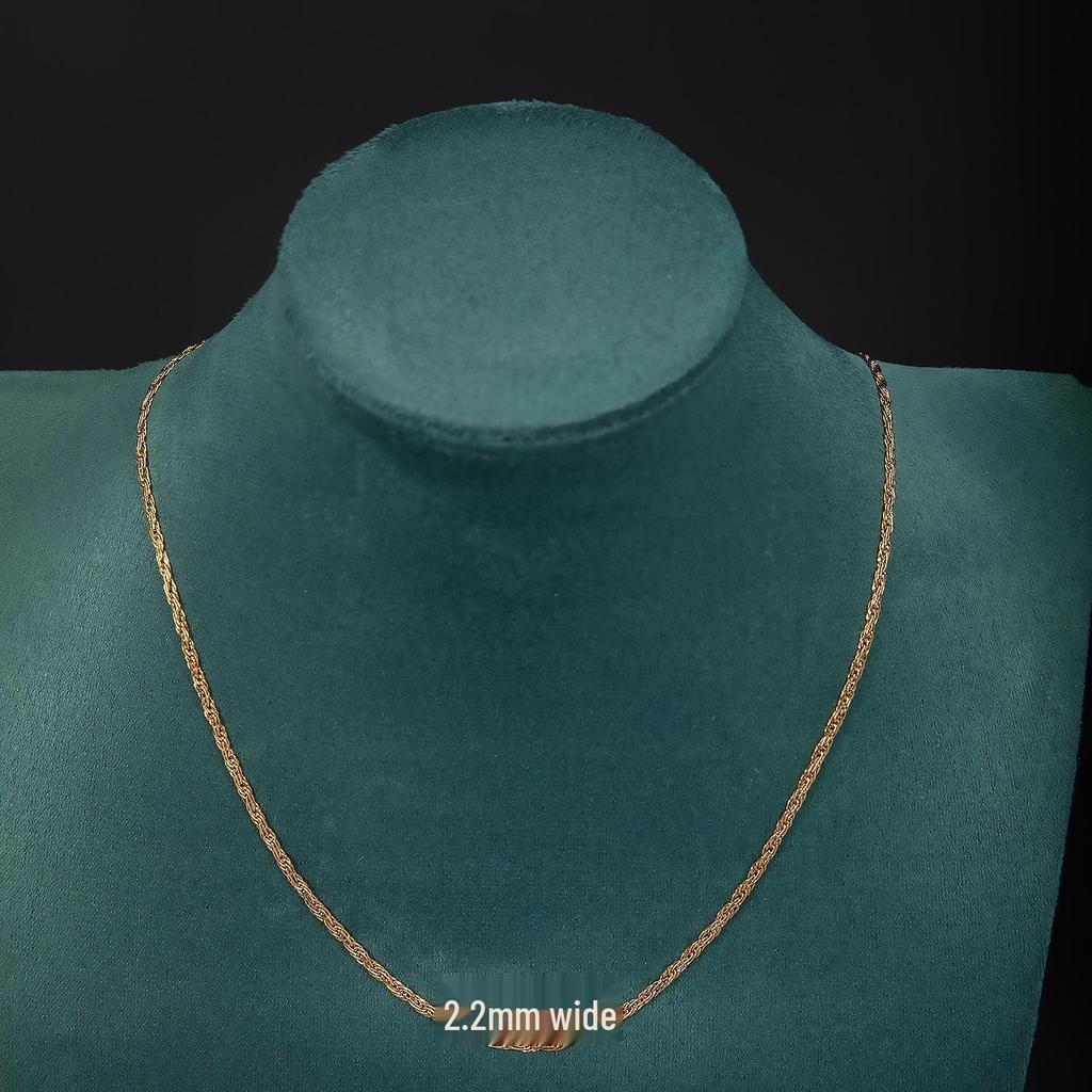 Cross Light Luxury Stainless Steel Minimalist Twisted Chain Necklace