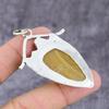 Natural Septarian, Citrine Handmade 925 Sterling Silver Pendant 2.17" ET-1544