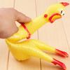 17Cm Yellow Screaming Rubber Chicken Pet Dog Toy Squeak Squeaker Chew Gift 1 Pcs