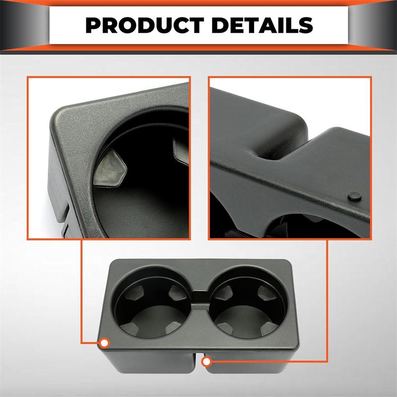 For Gmc Yukon 2007-2014 Car Dual Cup Holder Insert Drink Cup Holder Bracket Black Replacement 19154712