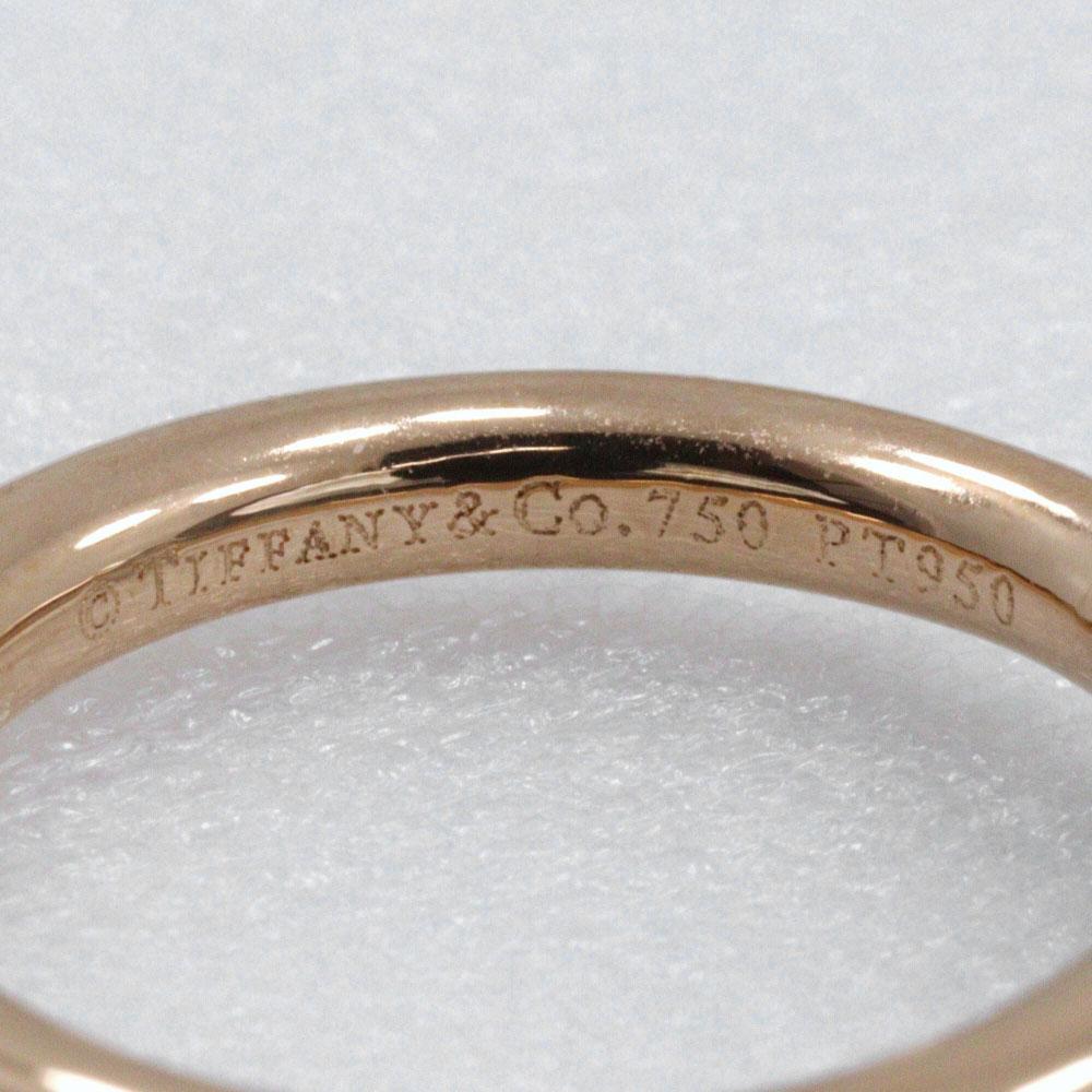 TIFFANY&Co. Bizet Ring 1P diamond K18 Pink Gold/Pt950Platinum/diamond #3.7(US Size) 4.4g Women Used