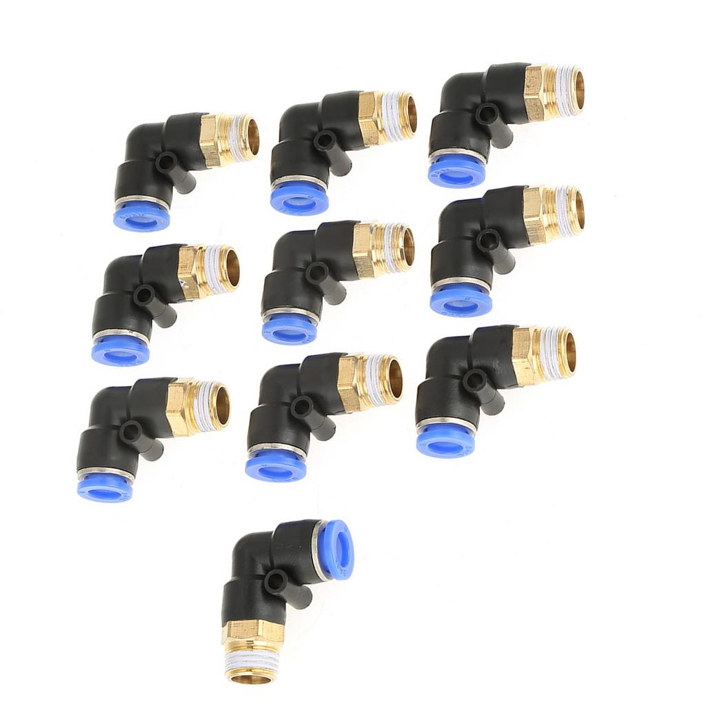 10 buc Cot Pneumatic Conector Rapid Fitinguri Aer Adaptor Filet cu Diametrul de 8mm G1 4 Set