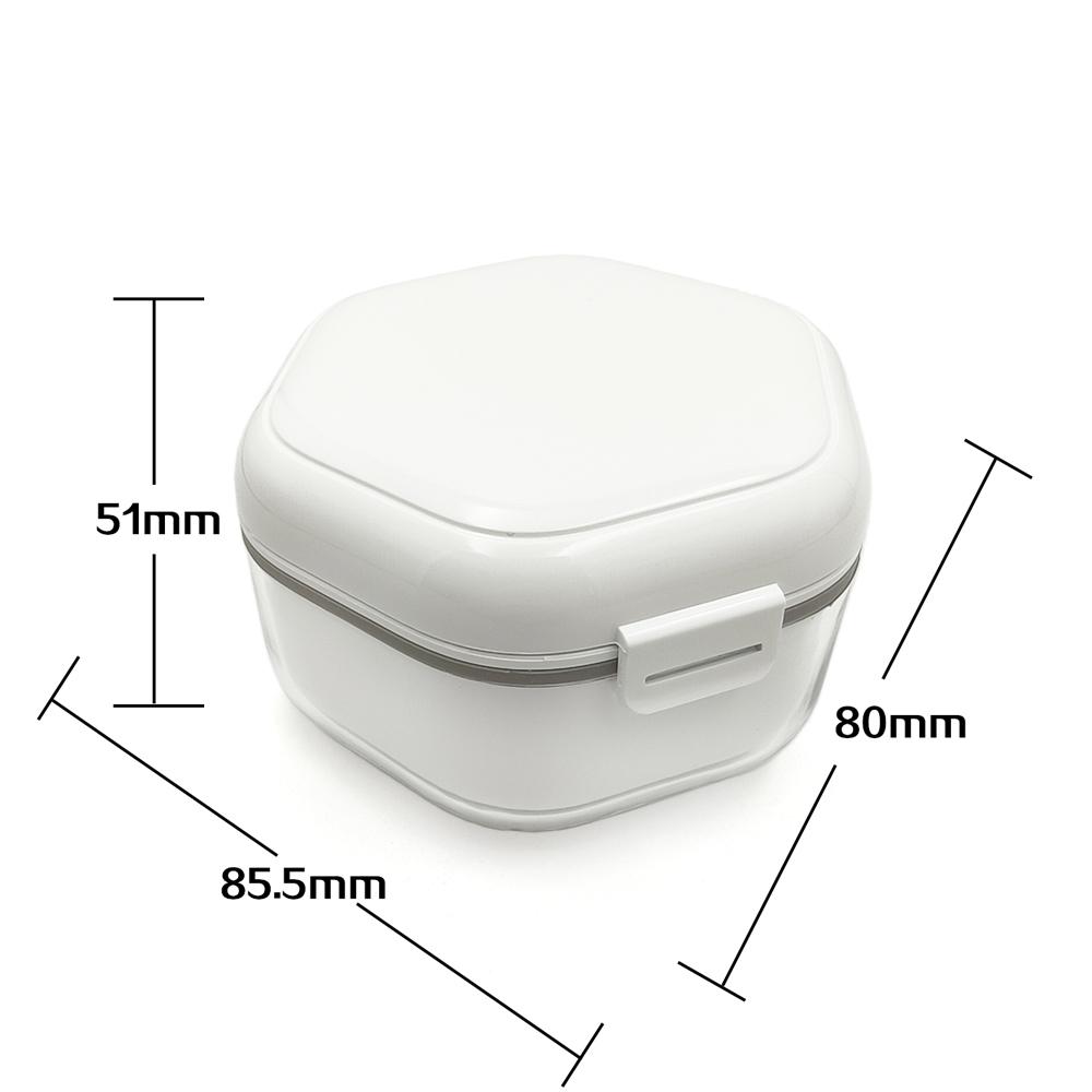 1pc Orthodontic Retainer Braces Storage Box Invisible Braces Storage Box Portable Dentures Cleaning Box Braces Storage Container