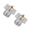 2PCS UHF Female SO239 4 Hole Socket Panel Chassis RF Coaxial Adapter Connector