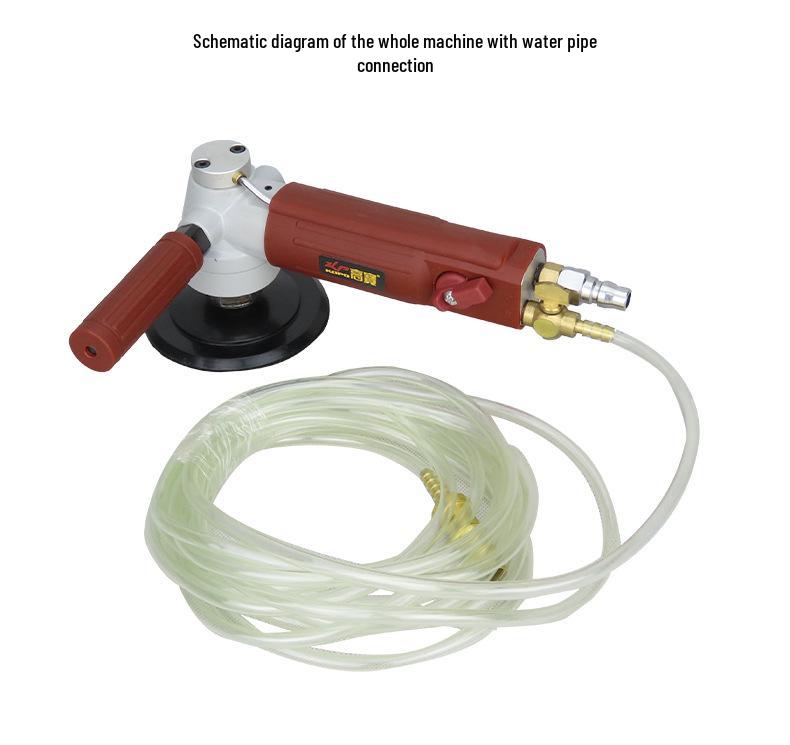 Gaobao Pneumatic Wet Polisher: 3" & 4" Air-Powered Water-Feed Stone Grinder.