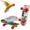 Funny Mini Skateboard Parrot Bird Cage Toy Training Skateboard Budgies Parakeet Growth Toy Intelligence Bird Accessories