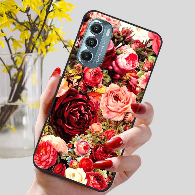 Fashion Lovely Cute Black TPU Silicone Phone Cover for Motorola Moto G Stylus 4G 5G 2022 Protect Soft Bumper Shells Coque Capa