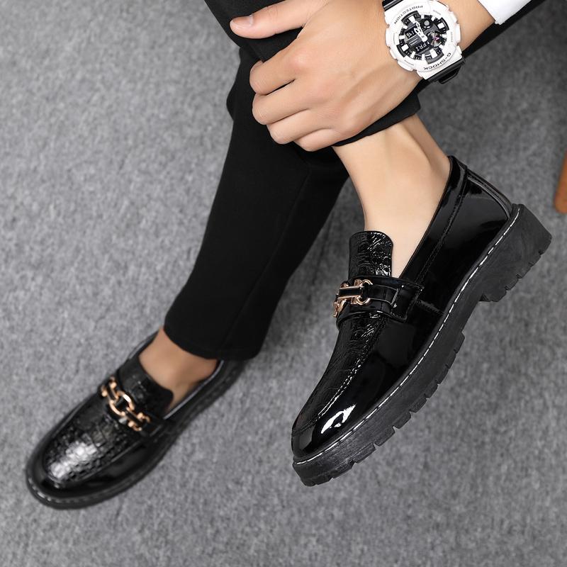Spring Loafers Men's British Business Casual Lazy Shoes One Pedal Doudou Leather Shoes Youth Versatile Formal Men's Shoes