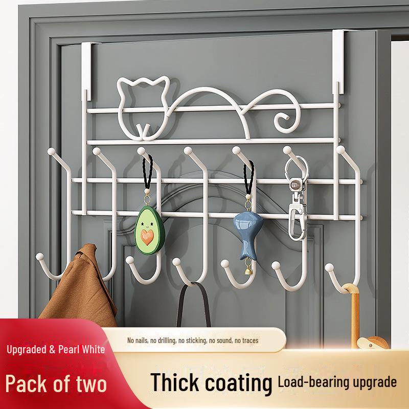 

Наддверна вішалка з гачками - Настінне кріплення без цвяхів для спальні або гуртожитку