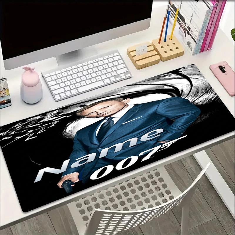 Custom Name James Bond Theme Mouse Pad Non Slip Rubber Base Multifunctional Office Home Decor Perfect For Workspace Personalization
