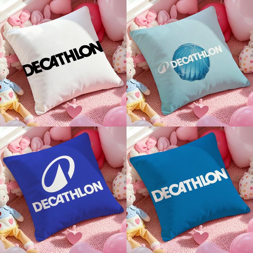 C-Classic D-DecathlonS Cushion Cover Anti-dustmite Pillowcase Invisible Zipper Silky Short Plush Sofa Cushion Cover