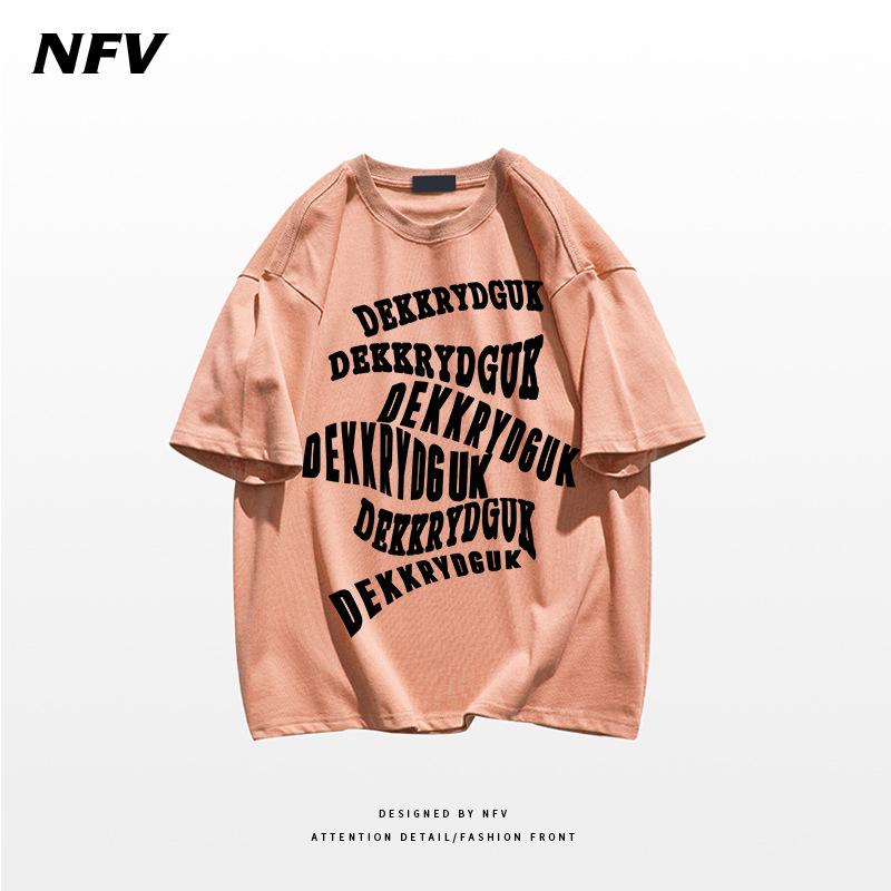 Übergröße Unisex Kreatives Buchstaben-Print Kurzarm-T-Shirt für Frauen