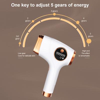 Handheld Hair Removal Device 5 Levels Adjustable Men Women Painless Permanent Body Face Leg Arm Bikini Line Electric IPL Hair Removal Machine