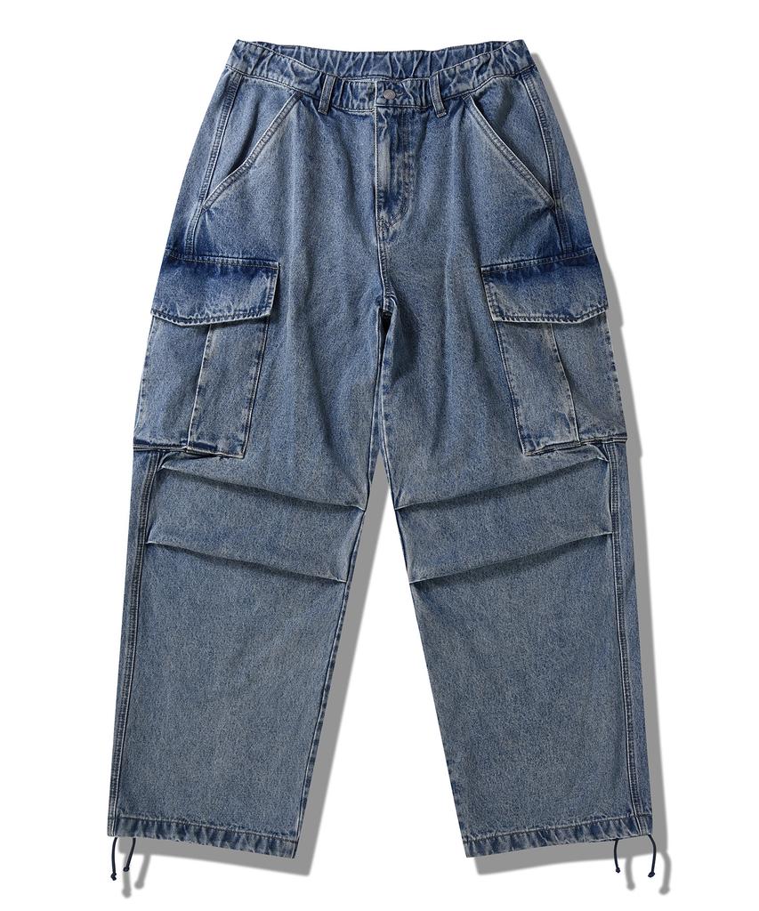 JEEP Wide Cargo Denim Pants Blue (Jp5Dpu102Id)