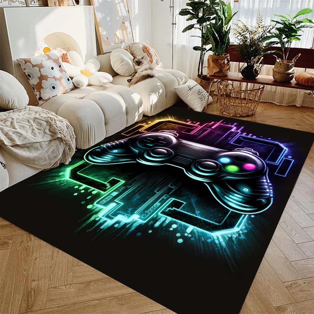 2025 New Gaming Carpet for Boys Room Gamer Casual Controller Design Rug for Game Room Bedroom Decor Non-slip Washable Floor Mat