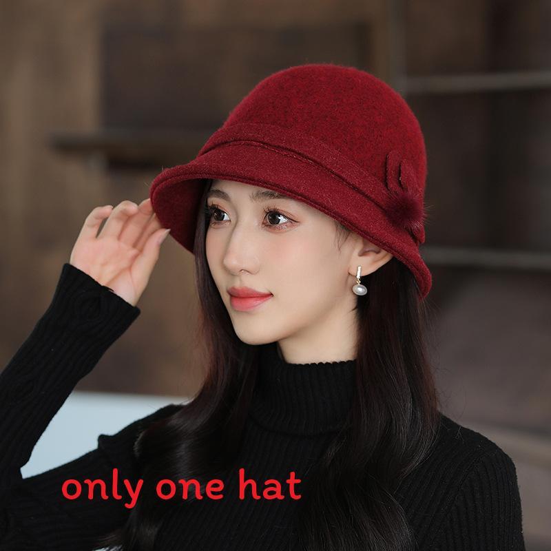 Wool Fedora Hat For Women Autumn Winter Warm Stylish Elegant British Vintage Casual