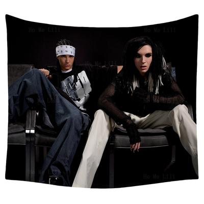 Zwillingsbrüder Bill und Tom Kaulitz Tokio Hotel Deutschland Rockbandmitglieder Musikalbum Poster Wandbehang Wandteppich