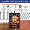 2D Flat Decorative 8×12 Inch Aluminum Plaque Metal Sign | One Nation Under God 250 Years of Blessings: US Flag & Patriotic Floral Design; Celebrate