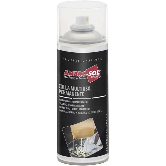 Colle En Spray - AMBRO-SOL - I254 - 400 Ml - Résistante À La Chaleur - Buse Réglable