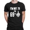 Mens 70th Birthday  Eco T-Shirt NOT 70 IM 69 + 1 Middle Finger Joke Gift