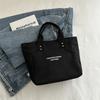 Canvas Women's Bag Simple Letter Printed Handbag Large Capacity Tote Bag Canvas Shoulder Bag Bento Bag