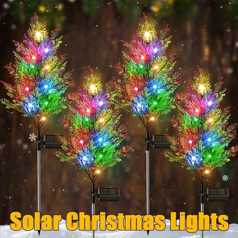 

2 шт. солнечные фонари кипарисы трава шар лампы светодиодные для водонепроницаемого сада газон ландшафт праздник рождественский фестиваль украшения