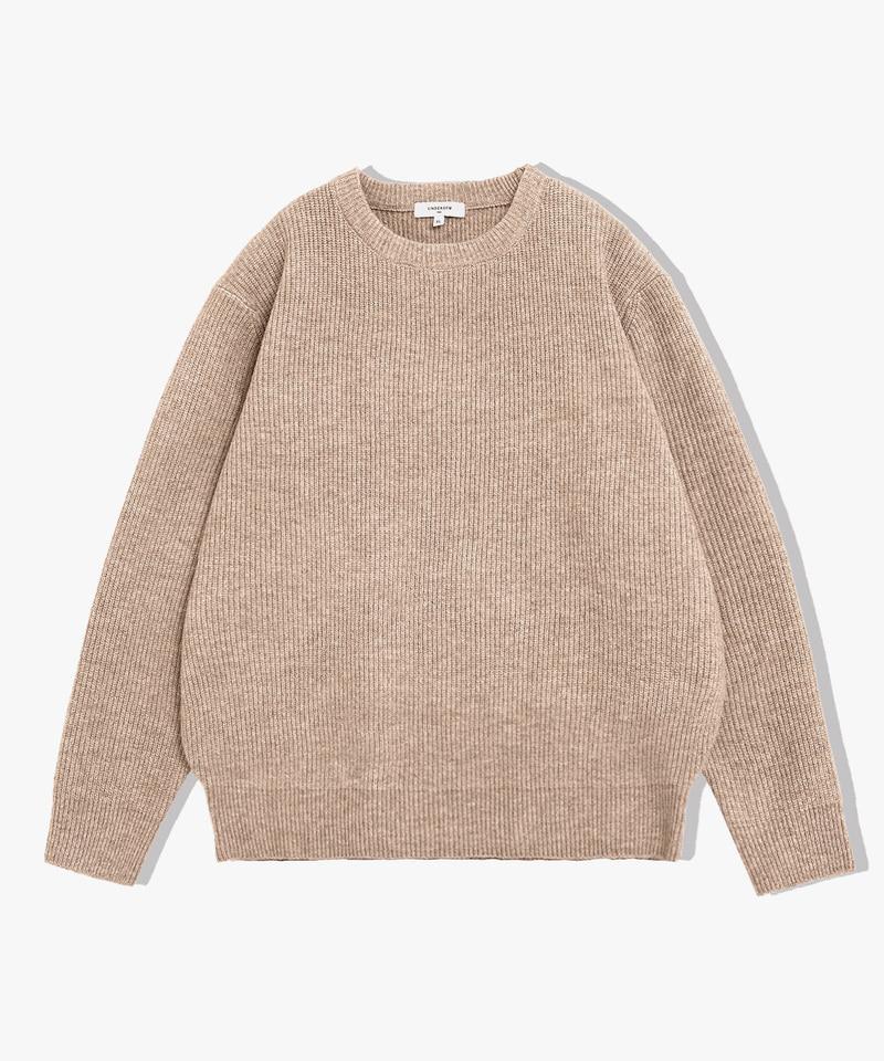UNDEROFF Relaxed Fit Daily Round Knit Beige