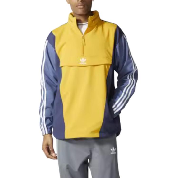 Adidas Originals Trefoil BLOCKED ANORAK Sweatshirt Men's Yellow BS4504