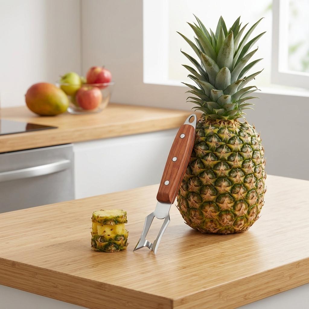 Stainless Steel Pineapple Corer Cutter Heavy Duty Two In One Fruit Tool For Home And Commercial Use