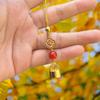 Handmade Red String Blessings Keychain Pendant for Men & Women - Retro Woven Rope Circle Ornament