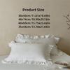 Comfortable White Princess Pillowcase with Ruffles Sweatproof Decorative Pillow Cover Soft Multiple Sizes Pillow Core Protector